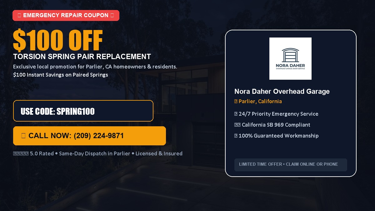 $100 OFF Heavy-Duty Torsion Spring Pair Replacement in Parlier, CA
